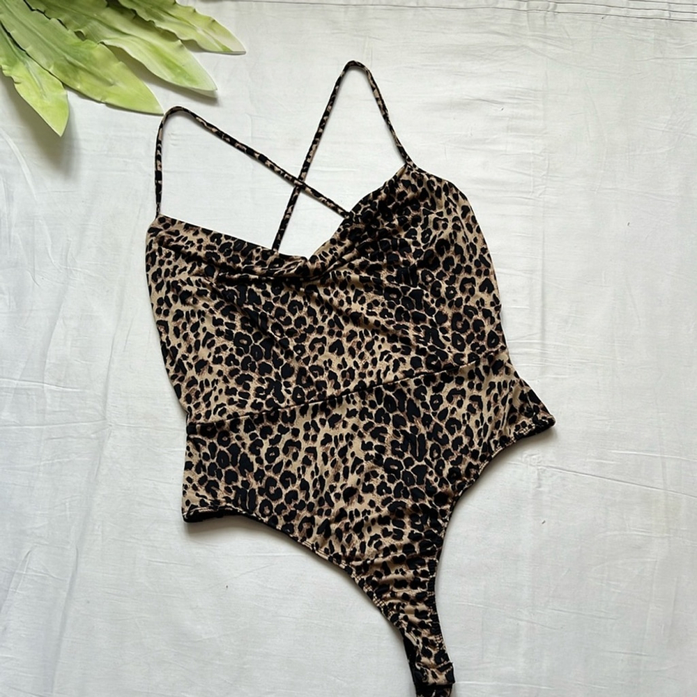 Fashion Nova Leopard Print Bodysuit